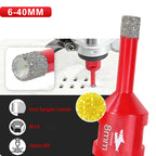 Diashark 9pcs 6-40mm Diamond Drill Core Bits Kit Saw Blade Grinding Rod Set with Box for Tile Porcelain Granite Marble