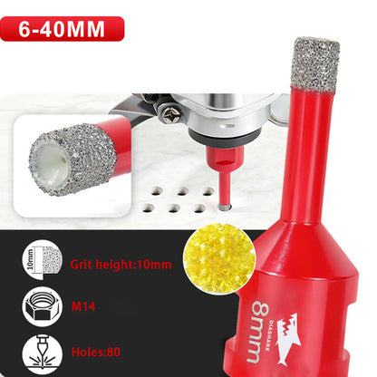 Diashark 9pcs 6-40mm Diamond Drill Core Bits Kit Saw Blade Grinding Rod Set with Box for Tile Porcelain Granite Marble