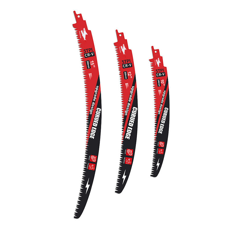 DIASHARK 2/3/5pcs 10”/12”/15" Japanese Teeth Reciprocating Saw Blade 5TPI for Wood Pruning Tree Trimming Wood Cutting with Storage Box