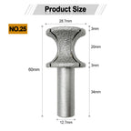 Diashark Diamond Router Bits with 1/2" Shank for Granite Marble 31 sizes 2pcs