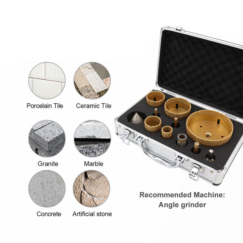 DIASHARK M14 Thread Diamond Drill Bit 11pcs/set Granite Marble Ceramic Tile Hole Saw