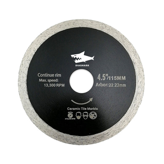 Diashark 4" 4.5"Continuous Rim Diamond Blade Wet cutting Ceramic Tile