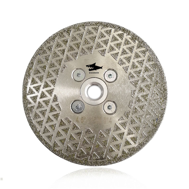 Diashark 4''-9'' Electroplated Cutting and Grinding Disc Single/Double side Coated M14 or 5/8-11 Flange
