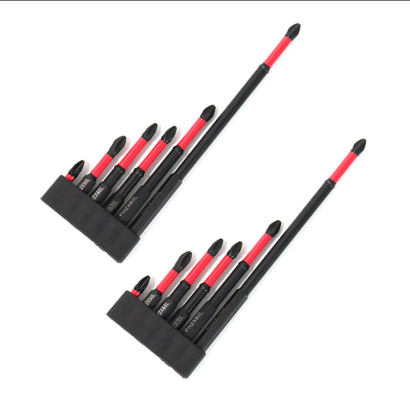 DIASHARK  6PCS 25-150mm Magnetic Phillips Screwdriver Drill Bit Set 1/4" Hex Shank Anti-Slip PH2 Screwdriver Bits 1-6 Inch Length Phillips Head Drill Bits for Impact Driver S2 Steel
