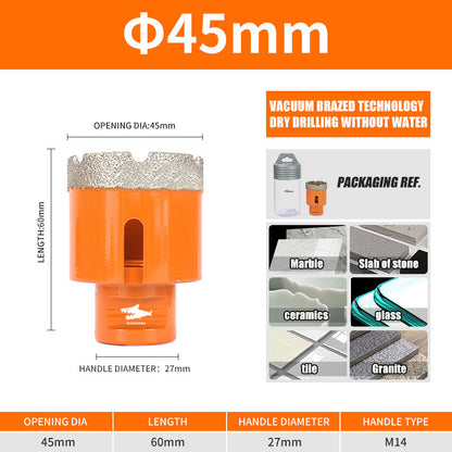 Diashark 6-100MM M14 Diamond Drill Bits Hole Saw Cutter for Porcelain Tile Granite Mortater Marble