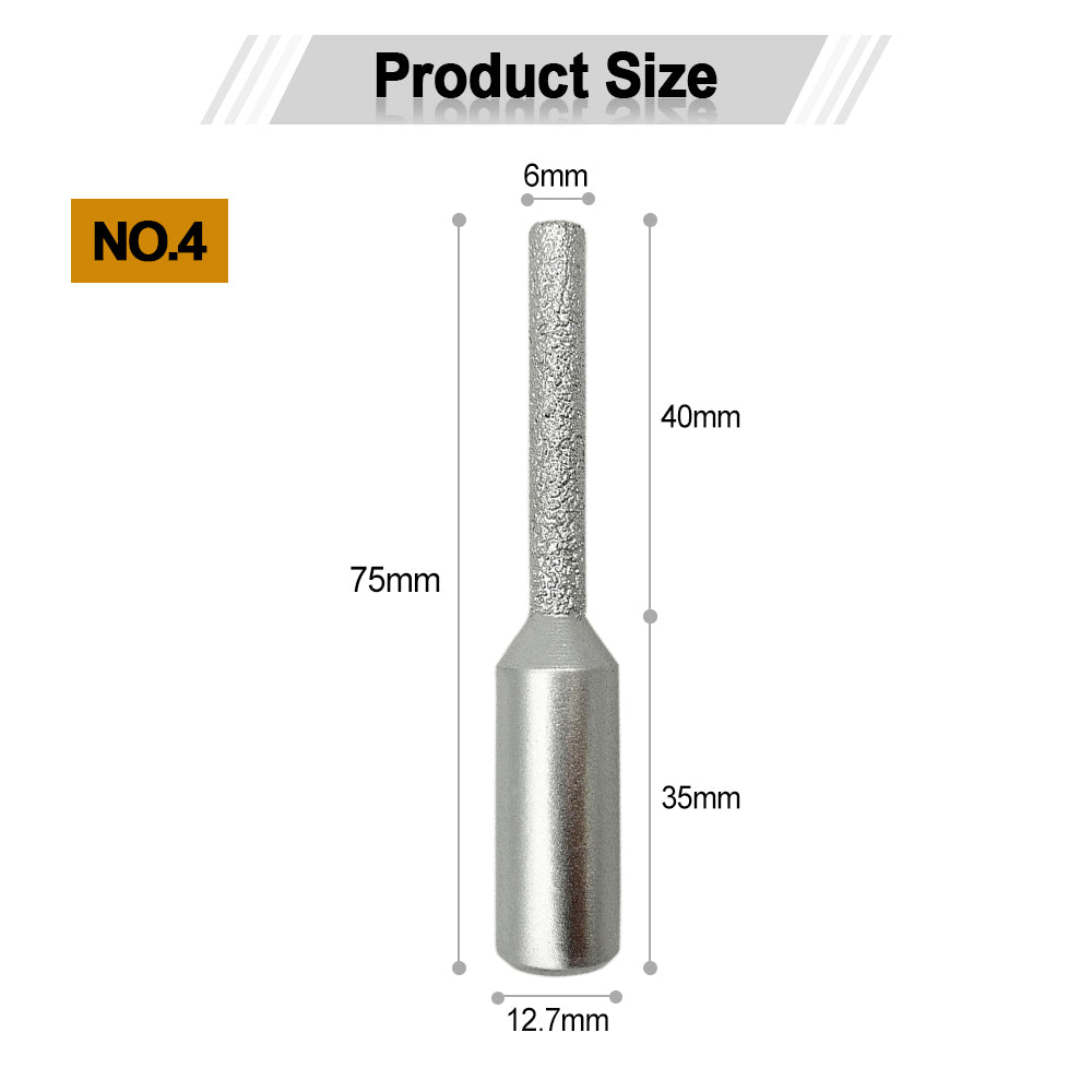 Diashark Diamond Router Bits with 1/2" Shank for Granite Marble 31 sizes 2pcs