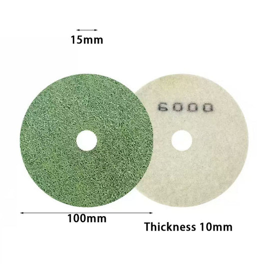 4" Schwammfaser-Polierpads für Marmor und weichere Steine
