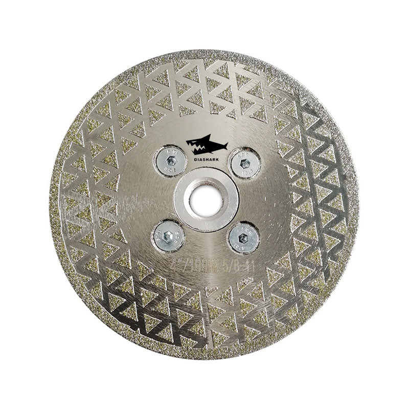 Diashark 4''-9'' Electroplated Cutting and Grinding Disc Single/Double side Coated M14 or 5/8-11 Flange