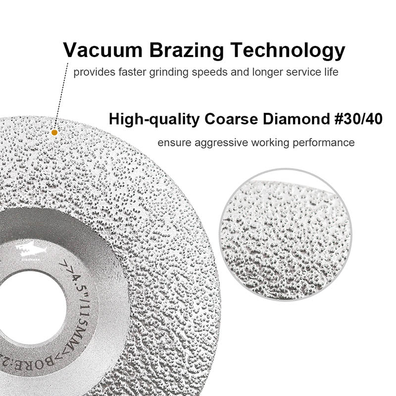 Diashark 4/4.5/5inch Diamond Grinding Cup Wheel for Granite Marble Masonry Convex