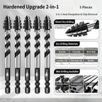DIASHARK 6/8/10/12mm 5pc Dry Carbide Drill Bit Quick-fit Hex Shank for Porcelain Tile Ceramic Granite Marble Stone Masonry
