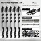 DIASHARK 6/8/10/12mm 5pc Dry Carbide Drill Bit Quick-fit Hex Shank for Porcelain Tile Ceramic Granite Marble Stone Masonry