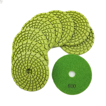 Diashrk 9pcs/12pcs 4" Concrete Resin Wet Diamond Polishing Pads Polishing  Concrete