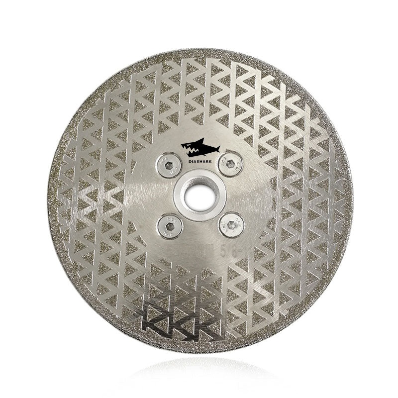 Diashark 4''-9'' Electroplated Cutting and Grinding Disc Single/Double side Coated M14 or 5/8-11 Flange