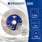 Diashark Saw Blade 5pcs 4/4.5/5 Inchs Cutting Grinding Ceramic Granite Marble