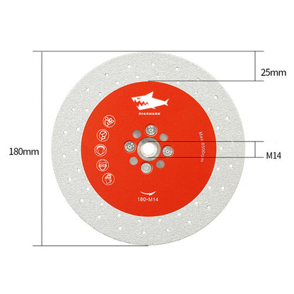 Diashark M14 Flange Double Sided Star Diamond Cutting Grinding Disc For Quartz Stone Marble