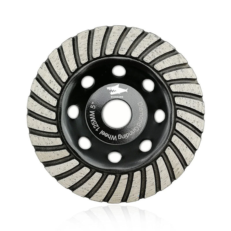 Diashark 5"/7"Turbo Row Diamond Grinding Cup Wheel for Concrete Granite Marble Masonry