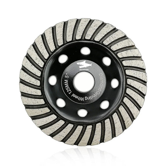 Diashark 5"/7" Muela de copa de diamante turbo de doble hilera para hormigón, granito, mármol, mampostería