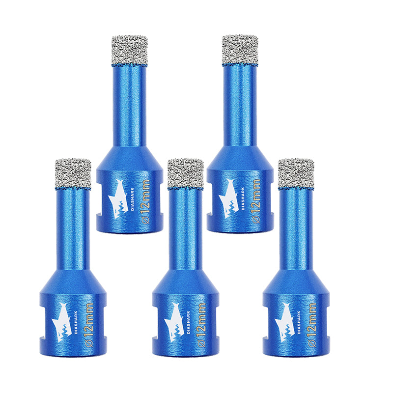 DIASHARK 5pcs 6/8/10/12mm M14 Diamond Core Drill Bits for Porcelain Tile Granite