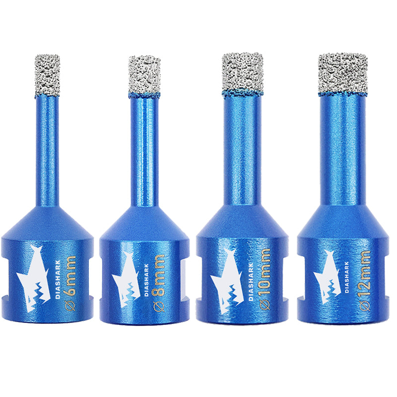 DIASHARK 5pcs 6/8/10/12mm M14 Diamond Core Drill Bits for Porcelain Tile Granite