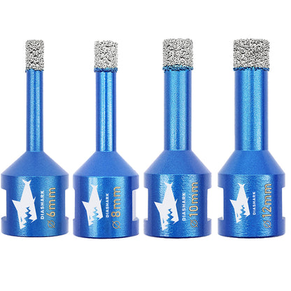 DIASHARK 5pcs 6/8/10/12mm M14 Diamond Core Drill Bits for Porcelain Tile Granite