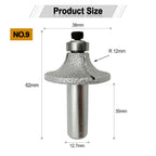 Diashark Diamond Router Bits with 1/2" Shank for Granite Marble 31 sizes 2pcs