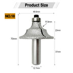 Diashark Diamond Router Bits with 1/2" Shank for Granite Marble 31 sizes 2pcs