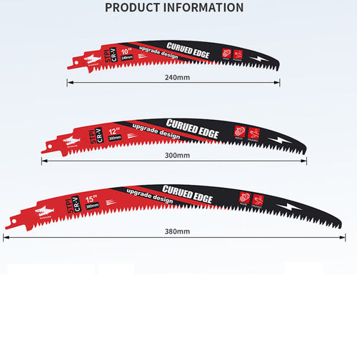 DIASHARK 2/3/5pcs 10”/12”/15" Japanese Teeth Reciprocating Saw Blade 5TPI for Wood Pruning Tree Trimming Wood Cutting with Storage Box