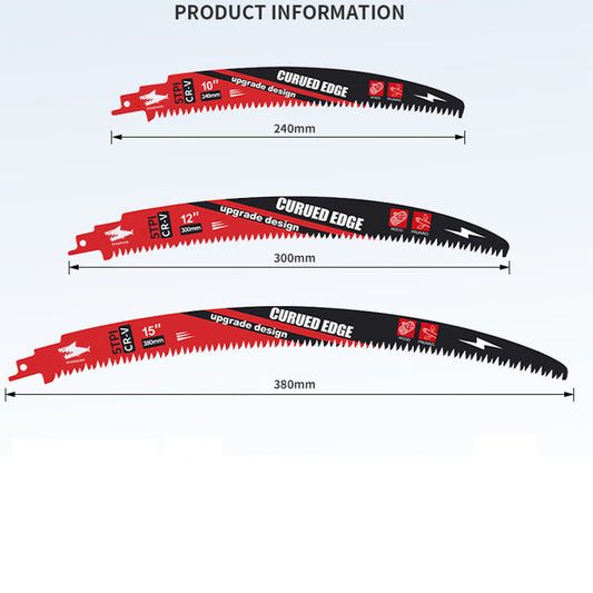 DIASHARK 2/3/5pcs 10”/12”/15" Japanese Teeth Reciprocating Saw Blade 5TPI for Wood Pruning Tree Trimming Wood Cutting with Storage Box