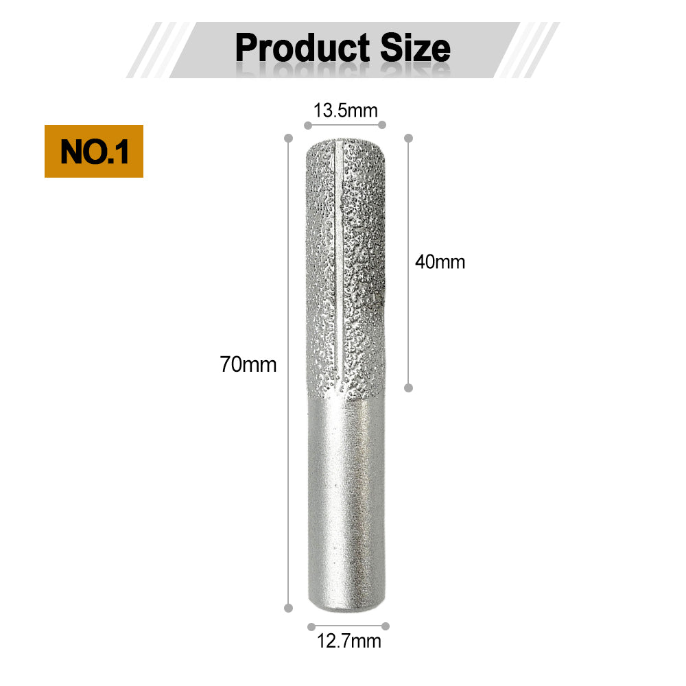 Diashark Diamond Router Bits with 1/2" Shank for Granite Marble 31 sizes 2pcs