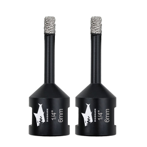 DIASHARK 2pcs 6/8/10/13/16mm 5/8''-11 Diamond Core Drill Bits for Porcelain Tile Ceramic Granite