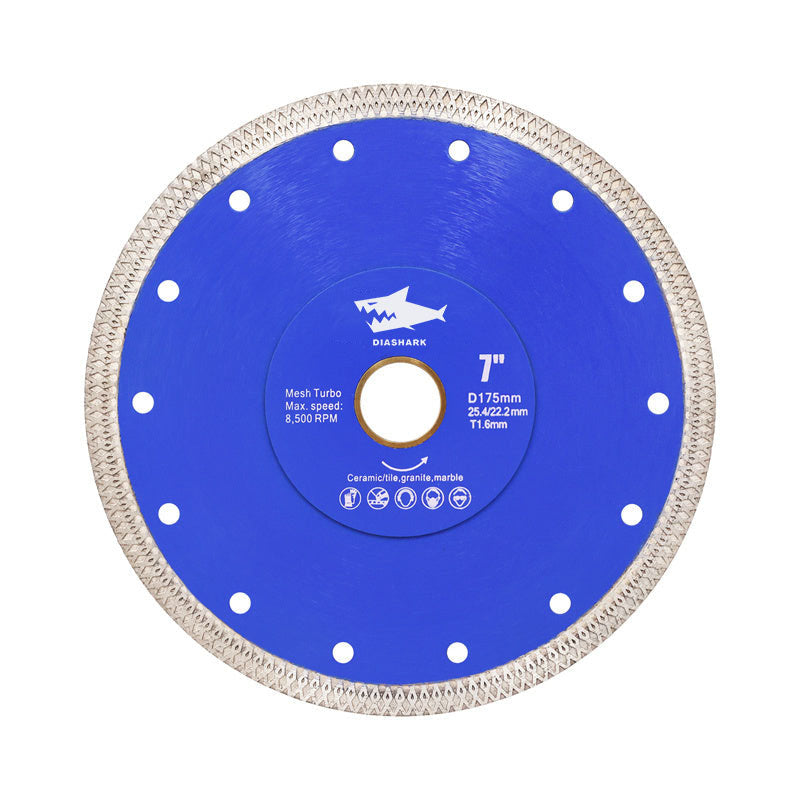 DIASHARK 4"-14" X Mesh Turbo Diamond Blade Cutting for Tile Ceramic Porcelain Marble