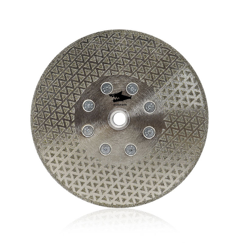 Diashark 4''-9'' Electroplated Cutting and Grinding Disc Single/Double side Coated M14 or 5/8-11 Flange