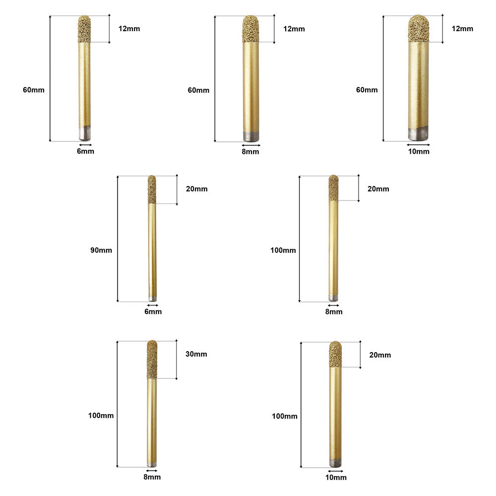 Diashark CNC Diamond Engraving Router Bit Stone Milling Cutter Engraver Marble Granite Tool Blades Carving Knife