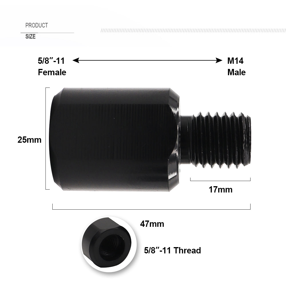 DIASHARK M14 5/8''-11 M10 Thread Adapter Drill Bits  Grinding Wheel Connection Converter