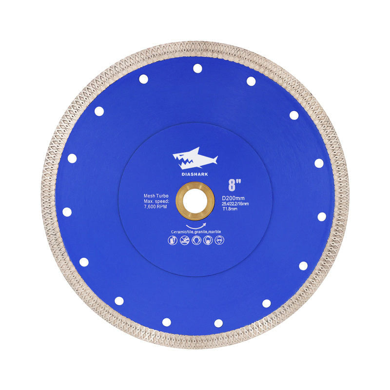 DIASHARK 4"-14" X Mesh Turbo Diamond Blade Cutting for Tile Ceramic Porcelain Marble