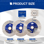 Diashark Saw Blade 5pcs 4/4.5/5 Inchs Cutting Grinding Ceramic Granite Marble