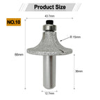 Diashark Diamond Router Bits with 1/2" Shank for Granite Marble 31 sizes 2pcs