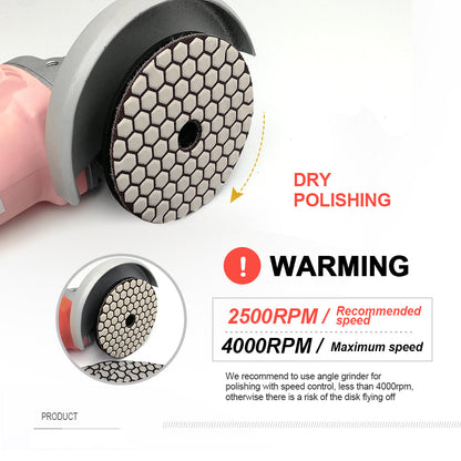 Diashark 7pcs/set #50-buffering #3000 Grit 4 inch Dry Diamond Polishing Pad for Granite Marble