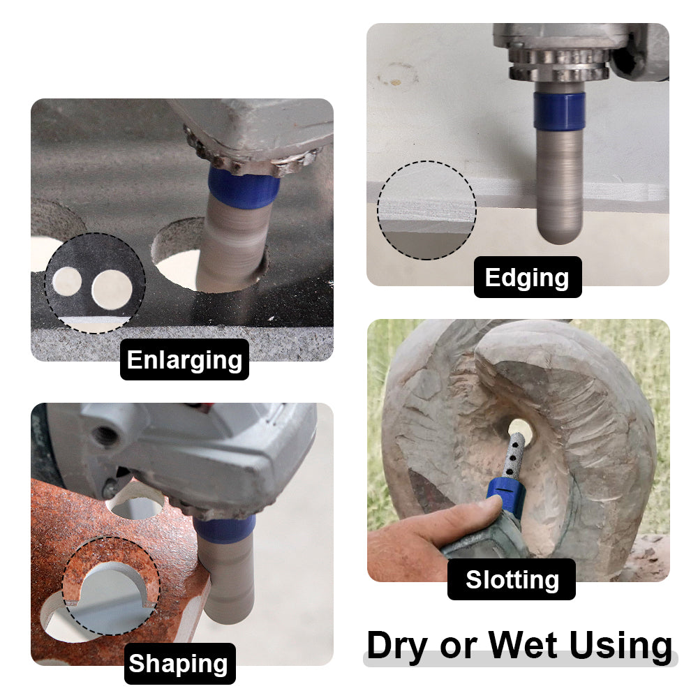 Diashark 6-30mm Diamond Finger Milling Bits Porcelain Ceramic Marble M14 or 5/8-11 Thread