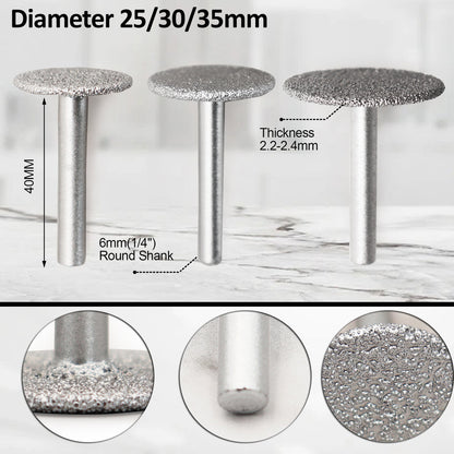 Diashark Mini-Diamantscheiben-Set zum Schneiden, Schleifen, Gravieren von Granit, Marmor, Beton