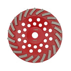 Diashark Concrete Turbo Row Diamond Grinding Cup Wheel Hard Masonry Marble Weld Turbo Cup Disc Fits 7/8 Inch Arbor from 4" to 7"