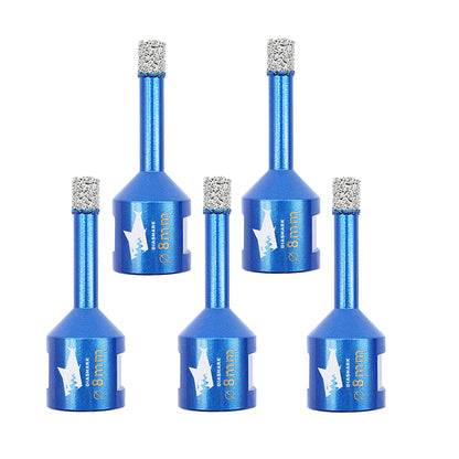 DIASHARK 5pcs 6/8/10/12mm M14 Diamond Core Drill Bits for Porcelain Tile Granite