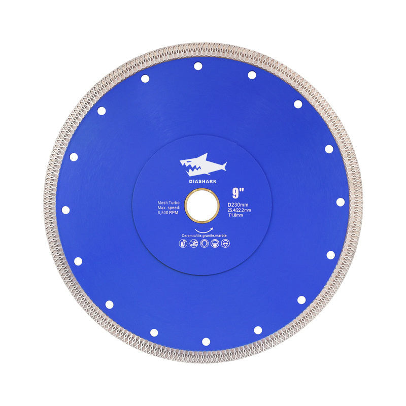 DIASHARK 4"-14" X Mesh Turbo Diamond Blade Cutting for Tile Ceramic Porcelain Marble