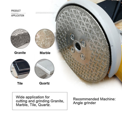 Diashark 4''-9'' Electroplated Cutting and Grinding Disc Single/Double side Coated M14 or 5/8-11 Flange