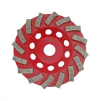 Diashark Concrete Turbo Row Diamond Grinding Cup Wheel Hard Masonry Marble Weld Turbo Cup Disc Fits 7/8 Inch Arbor from 4" to 7"
