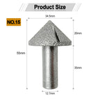 Diashark Diamond Router Bits with 1/2" Shank for Granite Marble 31 sizes 2pcs