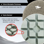 DIASHARK 6pcs/9pcsDiamond Concrete Polishing Pads Sanding Discs for Concrete Floor Dia 3"/80MM