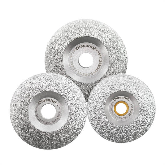 Diashark 4/4.5/5inch  Convex Vacuum Brazed Grinding Disc for Granite Marble Masonry