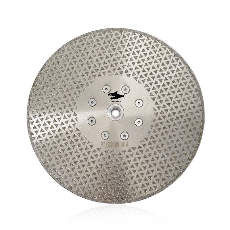 Diashark 4''-9'' Electroplated Cutting and Grinding Disc Single/Double side Coated M14 or 5/8-11 Flange