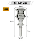 Diashark Diamond Router Bits with 1/2" Shank for Granite Marble 31 sizes 2pcs